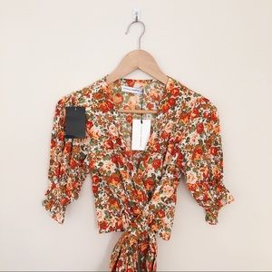 Faithfull the Brand Mali Wrap Top Rose Apricot